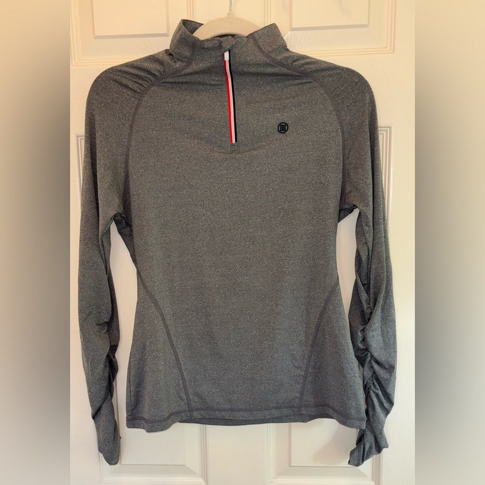 G/FORE Women’s  Quarter-Zip Performance Pullover with Red-White-Blue Zip Trim